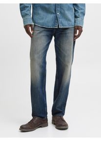 Jack & Jones Loose-fit-Jeans JACK & JONES "JJICHRIS JJORIGINAL SBD 921 SN", Herren, Gr. 29, L&auml;nge 32, blau (blau, denim), Denim/Jeans, Obermaterial: 100% Baumwolle, leichte Abriebeffekte, loose fit lang, Jeans Loose-fit-Jeans, Baumwolle, loose fit