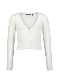 Strickjacke Blue Seven "Blue Seven", M&auml;dchen, Gr. 140, wei&szlig; (001, wei&szlig;), 80% Viskose, 20% Polyamid, Basic, regular fit, V-Ausschnitt, Strickjacken Strickjacke