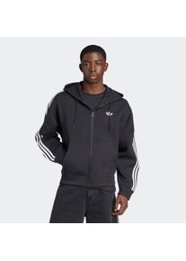 Kapuzensweatshirt adidas originals "ADIDAS ADICOLOR SPACER OVERSIZED", Herren, Gr. XL, schwarz, Obermaterial: 53% Baumwolle, 47% Polyester, normal, Rundhals, angesetztes B&uuml;ndchen, Sweatshirts Kapuzensweatshirt, mit Rei&szlig;verschluss, lockere Oversize-Passform