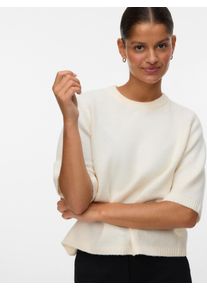 V&eacute;ro Moda Rundhalspullover VERO MODA "VMBOOM 2/4 O-NK OVERSIZE PULLOVE GA NOOS", Damen, Gr. M, birch detail:melange, Strick, Obermaterial: 85% Polyester, 7% Polyacryl, 5% Wolle, 3% Elasthan, meliert, loose fit normal, Rundhals, Rippb&uuml;ndchen, Pullover Rundhalspullover