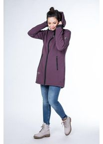 Softshellmantel DEPROC Active "KEELE PEAK II WOMEN", Damen, Gr. 46 (L), lila, 96% Polyester; 4% Elasthan, Windstopperb&uuml;ndchen mit Daumenl&ouml;chern,mit Schneefang,mit verstellbarem Klettverschluss, M&auml;ntel Softshellmantel, auch in Gro&szlig;en Gr&ouml;&szlig;en erh&auml;ltlich