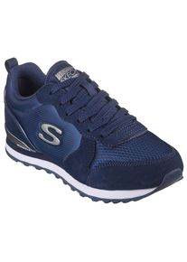 Sneaker Skechers "OG 85 - GOLDN GURL", Damen, Gr. 36, blau (navy), Synthetik, Textil, Veloursleder, Schuhe Sneaker, Schn&uuml;rschuh, Original-Retro-Jogginschuh mit Air-Cooled Memory Foam, Topseller