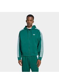 Kapuzensweatshirt adidas originals "ADIDAS ADICOLOR SPACER OVERSIZED", Herren, Gr. M, collegiate gr&uuml;n, Obermaterial: 53% Baumwolle, 47% Polyester, normal, Rundhals, angesetztes B&uuml;ndchen, Sweatshirts Kapuzensweatshirt, mit Rei&szlig;verschluss, lockere Oversize-Passform