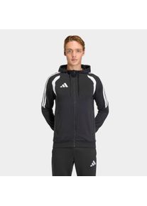 Kapuzensweatshirt adidas Performance "TIRO26 LEAGUE SWEAT FULL ZIP HOODIE", Herren, Gr. M, schwarz, wei&szlig;, Obermaterial: 70% Baumwolle, 30% Polyester, angesetztes B&uuml;ndchen, Sweatshirts Kapuzensweatshirt