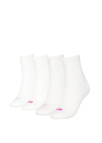 Socken Puma "Puma WOMEN HEART LOGO SHORT CREW 4P ECOM", Damen, Gr. 35-38, pink (wei&szlig;, pink), Baumwollmischung, normal, Socken Socken, mit buntem Schaftdetail