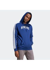 Kapuzensweatshirt adidas Sportswear "CODES COLLEGIATE GRAPHIC HOODIE", Herren, Gr. S, blau (dunkelblau), Obermaterial: 70% Baumwolle, 30% Polyester, angesetztes B&uuml;ndchen, Sweatshirts Kapuzensweatshirt