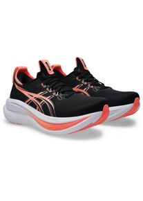 Laufschuh asics "GEL-NIMBUS 28", Damen, Gr. 42, schwarz, pearl pink, Synthetik, Schuhe Laufschuh, f&uuml;r Erwachsene, mit leicht profiliertem Laufsohlenprofil