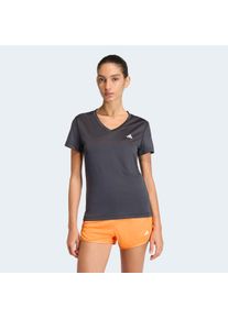 T-Shirt adidas Performance "WE MIN V NK TEE", Damen, Gr. M, schwarz, Obermaterial: 93% Polyester, 7% Elasthan, V-Ausschnitt, Shirts T-Shirt