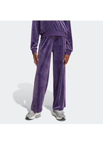 Sporthose adidas Sportswear "SEASONAL ESSENTIALS HOLIDAY PACK WIDE LEG", Damen, Gr. 140, N-Gr, aurora plum,, Obermaterial: 94% Polyester, 6% Elasthan, Hosen Sporthose, weite Passform, f&uuml;r Kinder, aus Polyester und Elasthan