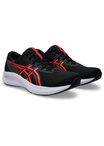Laufschuh asics "PATRIOT 14", Herren, Gr. 44,5, schwarz, flash rot, Textil, Schuhe Laufschuh, atmungsaktives Mesh-Obermaterial, Energiegeladene Mittelsohle