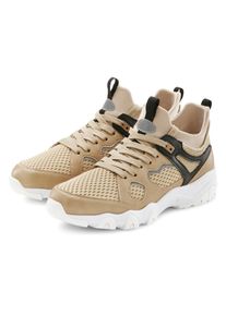 Sneaker John Devin "Schn&uuml;rschuh, Freizeitschuh, Halbschuh, Schn&uuml;rhalbschuh, Turnschuh", Herren, Gr. 43, beige, Obermaterial: 80% Lederimitat, 20% Synthetik. Decksohle: 100% Textilmaterial. Futter: 100% Textilmaterial. Laufsohle: 100% Synthetik, mehrfarbig, Schuhe Sneaker, im sportiven Look mit Mesh-Einsatz VEGAN
