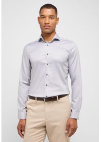 Langarmhemd Eterna "SUPER SLIM", Damen, Gr. 38, Normalgr&ouml;&szlig;en, grau, 40% cotton, 4% Elasthan, 56% Lyocell, schmal, Manschette, Hemden Langarmhemd, EASY IRON (b&uuml;gelleicht)