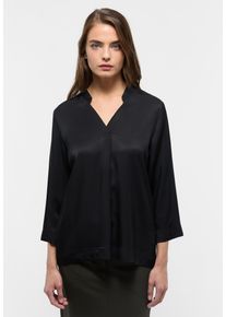 Longbluse Eterna "LOOSE FIT", Damen, Gr. 46, schwarz, 100% Viskose, Blusen Longbluse
