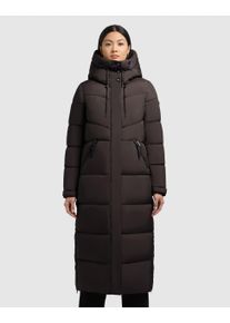 Steppmantel Khujo "SHIMANTA5", Damen, Gr. S (36), moody plum, Steppware, Obermaterial: 100% Polyester. Futter: 100% Polyester. Wattierung: 100% Polyester, unifarben, wadenlang, elastischer Bund, M&auml;ntel Steppmantel