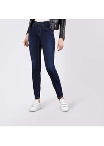 Skinny-fit-Jeans MAC "Dream Skinny", Damen, Gr. 46, L&auml;nge 32, blau (dunkelblau wash), Jeans, Obermaterial: 65% Baumwolle, 31% Polyester, 4% Elasthan, sehr figurbetont lang, Jeans Skinny-fit-Jeans, in hochelastische Qualit&auml;t f&uuml;r den perfekten Sitz