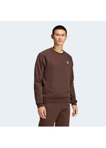 Sweatshirt adidas originals "TREFOIL ESSENTIALS", Herren, Gr. M, aurora coffee, Obermaterial: 70% Baumwolle, 30% Polyester, normal, Rundhals, angesetztes B&uuml;ndchen, Sweatshirts Sweatshirt, Essentials Pullover, weiche Innenseite