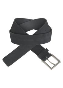 Lederg&uuml;rtel Hugo "Mirto_Sz35", Herren, Gr. 80, schwarz, Leder, unifarben, G&uuml;rtel Lederg&uuml;rtel, aus Veloursleder mit Logo-Gravur auf der Dornschlie&szlig;e