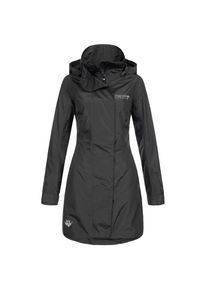 Regenmantel DEPROC Active "MARRYSTONE", Damen, Gr. 48 (XL), grau (anthra), 100% Polyester, mit verstellbarem Klettverschluss, M&auml;ntel Regenmantel, Magnetverschluss an Frontpatte, auch in Gro&szlig;en Gr&ouml;&szlig;en erh&auml;ltlich