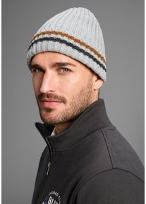 MAN'S WORLD Strickm&uuml;tze MAN'S WORLD, Herren, grau, braun, blau, Grobstrick, Materialmix, gestreift, kontrastfarbene Details, unifarben mit Farbeinsatz, M&uuml;tzen Strickm&uuml;tze, mit w&auml;rmenden Fleecefutter - NEW