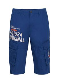 Cargoshorts FQ1924 "Cargoshorts FQMael", Herren, Gr. M, N-Gr, blau (navy peony), Obermaterial: 100% Baumwolle CO., Hosen Cargoshorts