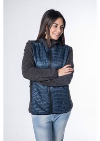 Steppjacke DEPROC Active "GILMOUR COMFORT WOMEN", Damen, Gr. 50 (XL), blau (navy), 100% Polyester, figurbetont, mit innenliegendem Gummizug, Jacken Steppjacke, auch in Gro&szlig;en Gr&ouml;&szlig;en erh&auml;ltlich