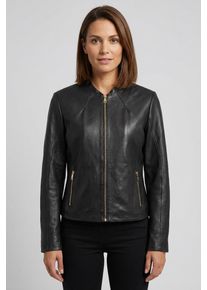 Lederjacke Mauritius "MWArmaly", Damen, Gr. XXXL(46), schwarz, Obermaterial: 100% Schafsleder. Futter: 100% Polyester. &Auml;rmelfutter: 100% Polyester, unifarben, regular fit h&uuml;ftlang, Jacken Lederjacke, Topseller