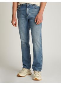 Slim-fit-Jeans Tommy Jeans "Ryan Regular Slim Straight", Herren, Gr. 32, L&auml;nge 30, blau (denim medium2), Denim/Jeans, Obermaterial: 99% Baumwolle, 1% Elasthan, unifarben, regular fit lang, Jeans Slim-fit-Jeans, Slim‑Straight‑Jeans aus hochwertigem Denim regul&auml;rer Leibh&ouml;he