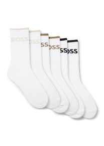 Businesssocken BOSS "6P QS Stripe CC", Damen, Gr. 39-42, open miscellaneous 964, Baumwollmischung, elastisch, Socken Businesssocken, mit BOSS Schriftzug