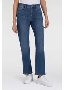 Bequeme Jeans MAC "Stella", Damen, Gr. 46, L&auml;nge 34, blau (medium blau authentic use), Denim/Jeans, Obermaterial: 91% Baumwolle, 7% Elastomultiester, 2% Elasthan, comfort fit kn&ouml;chellang, Jeans Bequeme Jeans, Gerader Beinverlauf