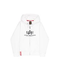 Hoodie Alpha Industries "Basic Zip Hoodie BL", Herren, Gr. S, wei&szlig;, Obermaterial: 80% Baumwolle, 20% Polyester, regular fit, Sweatshirts Hoodie