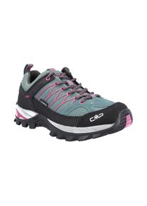 Wanderschuh CMP "RIGEL LOW WMN TREKKING SHOE WP", Damen, Gr. 39, agave, festival, Leder, Synthetik, Schuhe Wanderschuh, wasserdicht