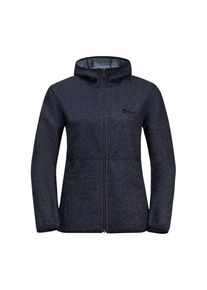 Fleecejacke Jack Wolfskin "TANNENSPUR JKT W", Damen, Gr. M (38/40), blau (night, blau), Obermaterial: 100% Polyester. Kontrast: 100% Polyamid . Futter: 100% Polyester, Jacken Fleecejacke