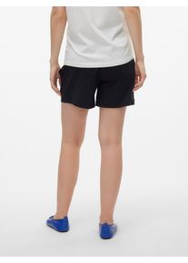 Umstandsshorts MAMALICIOUS "MLIVY JERSEY SHORTS NOOS", Damen, Gr. XL (42), N-Gr, schwarz, Jersey, Obermaterial: 100% Baumwolle, unifarben, loose fit kurz, Hosen Umstandsshorts