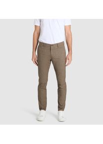 Chinohose MAC "Lennox", Herren, Gr. 40, L&auml;nge 34, clay printed, Web, Obermaterial: 50% Baumwolle, 33% Polyester, 15% Viskose, 2% Elasthan, Basic schmal lang, Hosen Chinohose, aus elastischer Baumwollmischung