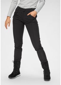 Softshellhose CMP "WOMAN LONG PANT", Damen, Gr. 46, N-Gr, schwarz, Softshell, Obermaterial: 96% Polyester, 4% Elasthan. Innenseite: 100% Polyester, Hosen Softshellhose, Wasserabweisend & Windabweisend & Atmungsaktiv