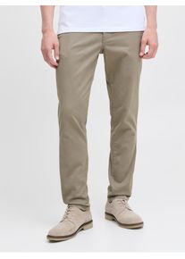 Jack & Jones Chinohose JACK & JONES "JPSTMARCO ARTHUR CHINO SN", Herren, Gr. 28, L&auml;nge 32, brindle, Web, Obermaterial: 97% Baumwolle, 3% Elasthan, unifarben, slim fit kn&ouml;chellang, Hosen Chinohose