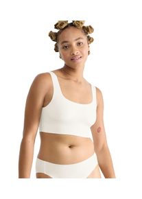 Bustier Sloggi "ZERO Feel 2.0 Top", Damen, Gr. XXL, N-Gr, wei&szlig; (silk wei&szlig;), Single Jersey, Obermaterial: 76% Polyamid, 24% Elasthan, matt, unifarben, BHs Bustier, nahtlos und unsichtbar