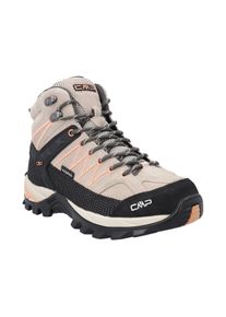 Wanderschuh CMP "RIGEL MID WMN WP TREKKING SHOES", Damen, Gr. 42, sabbia, salmone, Leder, Schuhe Wanderschuh, wasserdicht