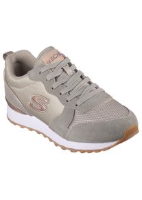 Sneaker Skechers "OG 85 - GOLDN GURL", Damen, Gr. 39, grau (salbeigr&uuml;n), Synthetik, Textil, Veloursleder, Schuhe Sneaker, Schn&uuml;rschuh, Original-Retro-Jogginschuh mit Air-Cooled Memory Foam, Topseller