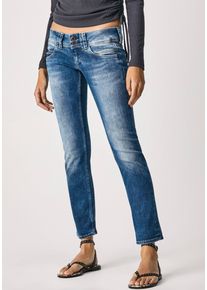 Straight-Jeans Pepe Jeans "VENUS", Damen, Gr. 30, L&auml;nge 34, blau (medium used), Denim/Jeans, Obermaterial: 84% Baumwolle, 14% Polyester, 2% Elasthan, regular fit lang, Jeans Straight-Jeans, mit schmalem Bein, Topseller