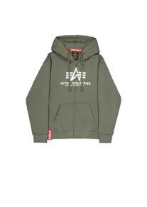 Hoodie Alpha Industries "Basic Zip Hoodie BL", Herren, Gr. XS, gr&uuml;n (schwarz olive), Obermaterial: 80% Baumwolle, 20% Polyester, regular fit, Sweatshirts Hoodie