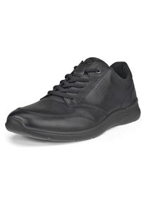 Schn&uuml;rschuh Ecco "Irving", Herren, Gr. 49, schwarz, Leder, Schuhe Schn&uuml;rschuh, Freizeitschuh, Halbschuh, Schn&uuml;rschuh mit gepolstertem Schaftrand, Topseller