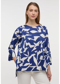 Shirtbluse Eterna "LOOSE FIT", Damen, Gr. 44, dunkelblau, 100% Baumwolle, normal, Blusen Shirtbluse