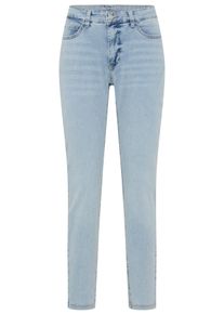 Skinny-fit-Jeans MAC "Dream Skinny", Damen, Gr. 46, L&auml;nge 28, aqua blau random wash, Jeans, Obermaterial: 91% Baumwolle, 6% Polyester, 3% Elasthan, sehr figurbetont lang, Jeans Skinny-fit-Jeans, in hochelastische Qualit&auml;t f&uuml;r den perfekten Sitz