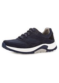 Keilsneaker ROLLINGSOFT, Herren, Gr. 12 (47), blau (marine), Mesh, Veloursleder, Schuhe Keilsneaker, Freizeitschuh, Halbschuh, Schn&uuml;rschuh mit Wechselfu&szlig;bett, Weite G