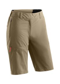 Outdoorhose Maier Sports "Lulaka Bermuda Loop", Damen, Gr. 36, Normalgr&ouml;&szlig;en, dunkelbeige, 100% Polyester, Hosen Outdoorhose, Damen Shorts, kurze Wanderhose, Outdoor-Hose, 3 Taschen, Regular Fit