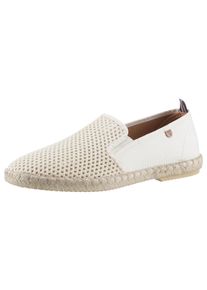 Espadrille VERBENAS "Tom Pacific", Damen, Gr. 42, beige (creme), Textil, unifarben, Schuhe Espadrille, Slipper, Sommerschuh, Strandschuh mit luftdurchl&auml;ssiger Perforation