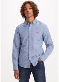 Levi's Jeanshemd LEVI'S "BATTERY HM SHIRT SLIM", Herren, Gr. S, N-Gr, blau (navy pony), Denim/Jeans, Obermaterial: 100% Baumwolle, slim fit, Hemden Jeanshemd, mit Logobadge