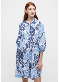 Blusenkleid Eterna "LOOSE FIT", Damen, Gr. 46, Normalgr&ouml;&szlig;en, indigo, 100% Baumwolle, Kleider Blusenkleid