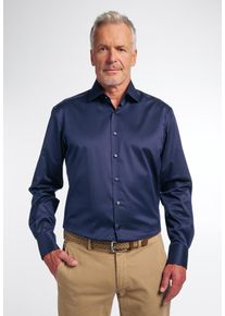 Langarmhemd Eterna "COMFORT FIT", Damen, Gr. 44, Normalgr&ouml;&szlig;en, blau (dunkelblau), Twill, 100% Baumwolle, normal, Manschette, Hemden Langarmhemd, NON IRON (b&uuml;gelfrei)